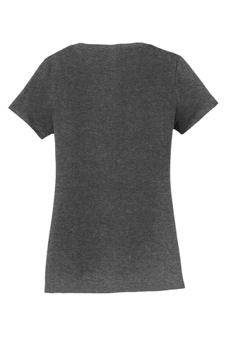 Port & Company Ladies Fan Favorite V-Neck Tee (Dark Heather Grey)