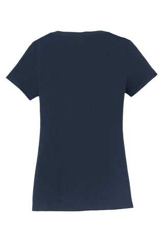 Port & Company Ladies Fan Favorite V-Neck Tee (Deep Navy)