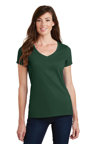 Port & Company Ladies Fan Favorite V-Neck Tee (Forest Green)