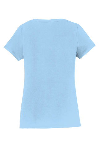 Port & Company Ladies Fan Favorite V-Neck Tee (Light Blue)