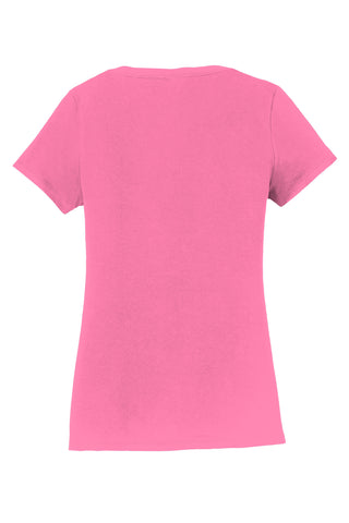 Port & Company Ladies Fan Favorite V-Neck Tee (New Pink)