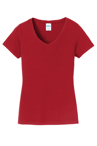 Port & Company Ladies Fan Favorite V-Neck Tee (Team Cardinal)