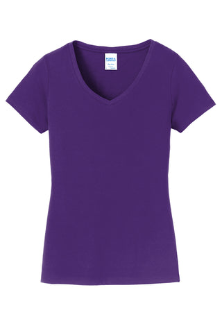 Port & Company Ladies Fan Favorite V-Neck Tee (Team Purple)