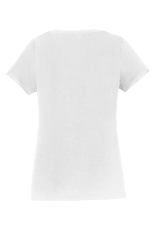 Port & Company Ladies Fan Favorite V-Neck Tee (White)