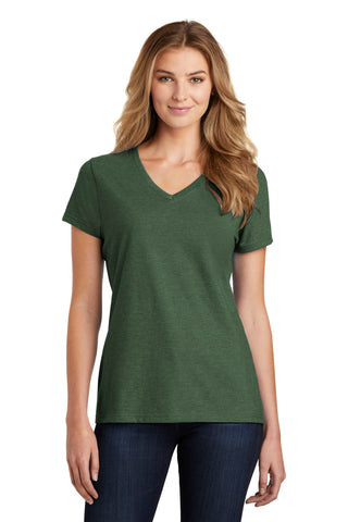 Port & Company Ladies Fan Favorite Blend V-Neck Tee (Forest Green Heather)