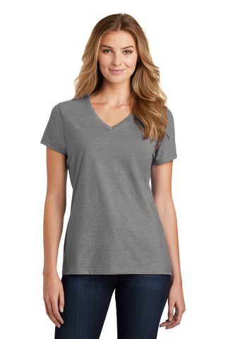 Port & Company Ladies Fan Favorite Blend V-Neck Tee (Graphite Heather)