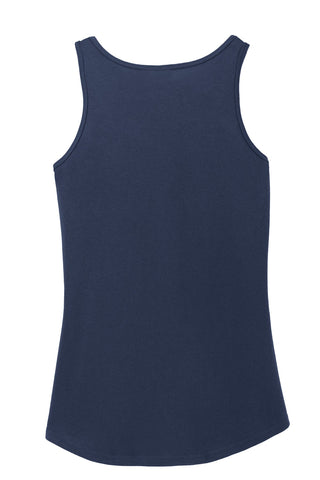 Port & Company Ladies Core Cotton Tank Top (Navy)