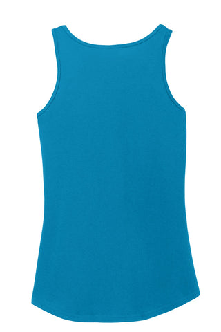Port & Company Ladies Core Cotton Tank Top (Neon Blue)