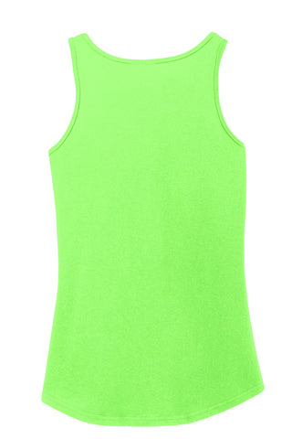 Port & Company Ladies Core Cotton Tank Top (Neon Green)