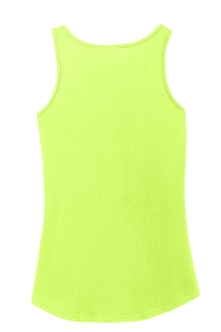 Port & Company Ladies Core Cotton Tank Top (Neon Yellow)