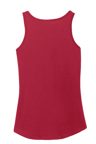 Port & Company Ladies Core Cotton Tank Top (Red)