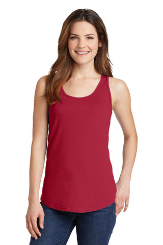 Port & Company Ladies Core Cotton Tank Top (Red)