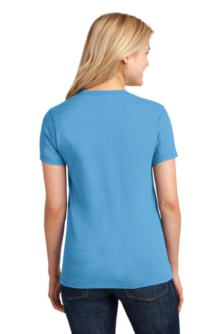 Port & Company Ladies Core Cotton Tee (Aquatic Blue)