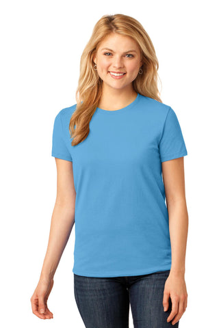 Port & Company Ladies Core Cotton Tee (Aquatic Blue)