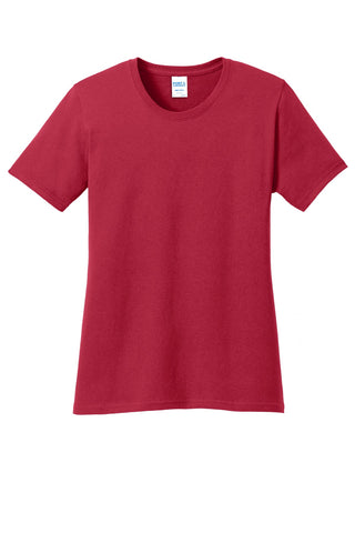 Port & Company Ladies Core Cotton Tee (Red)