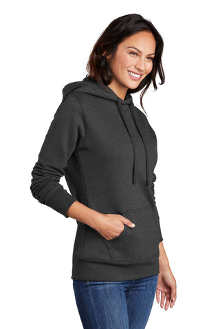 Port & Company Ladies Core Fleece Pullover Hooded Sweatshirt (Dark Heather Grey)