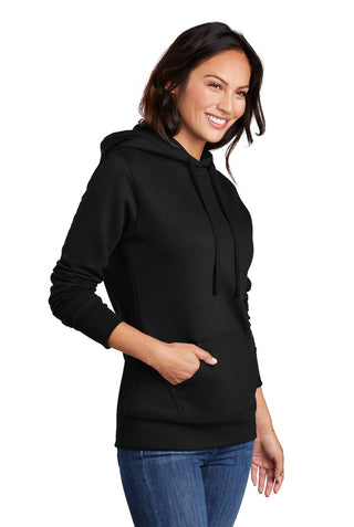 Port & Company Ladies Core Fleece Pullover Hooded Sweatshirt (Jet Black)