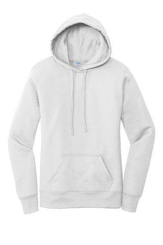 Port & Company Ladies Core Fleece Pullover Hooded Sweatshirt (White)