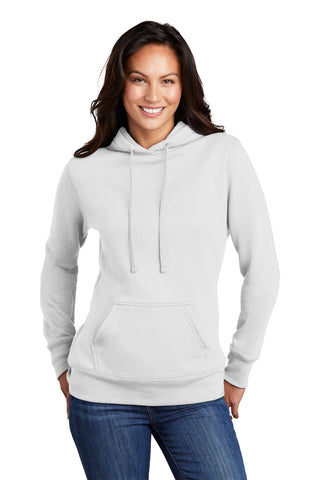 Port & Company Ladies Core Fleece Pullover Hooded Sweatshirt (White)
