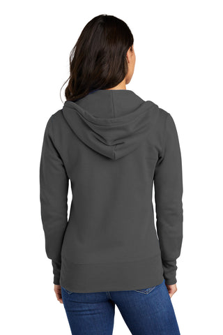 Port & Company Ladies Core Fleece Full-Zip Hooded Sweatshirt (Charcoal)