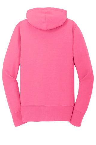 Port & Company Ladies Core Fleece Full-Zip Hooded Sweatshirt (Neon Pink)