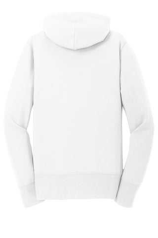 Port & Company Ladies Core Fleece Full-Zip Hooded Sweatshirt (White)