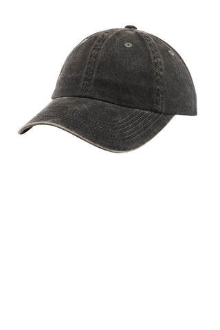 Port Authority Ladies Garment-Washed Cap (Black)