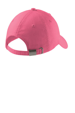 Port Authority Ladies Garment-Washed Cap (Bright Pink)