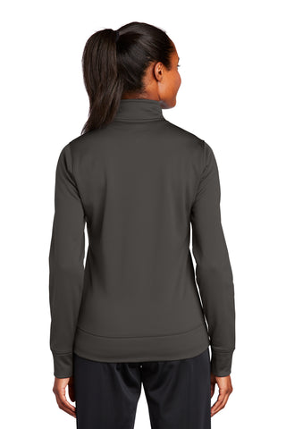 Sport-Tek Ladies Sport-Wick Fleece Full-Zip Jacket (Graphite)