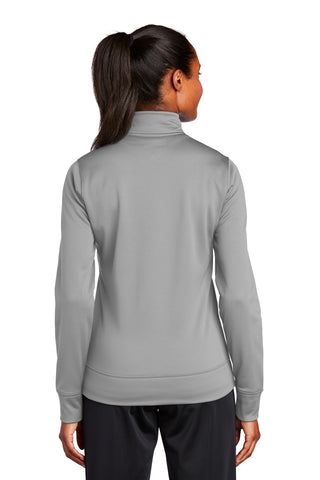 Sport-Tek Ladies Sport-Wick Fleece Full-Zip Jacket (Silver)