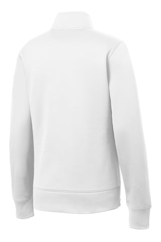 Sport-Tek Ladies Sport-Wick Fleece Full-Zip Jacket (White)
