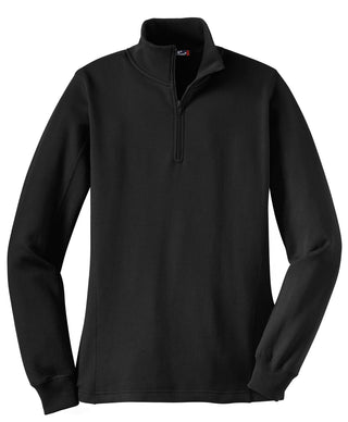 Sport-Tek Ladies 1/4-Zip Sweatshirt (Black)