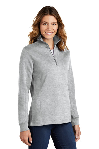 Sport-Tek Ladies 1/4-Zip Sweatshirt (Athletic Heather)