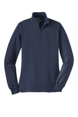 Sport-Tek Ladies 1/4-Zip Sweatshirt (True Navy)