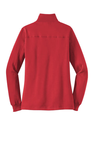 Sport-Tek Ladies 1/4-Zip Sweatshirt (True Red)