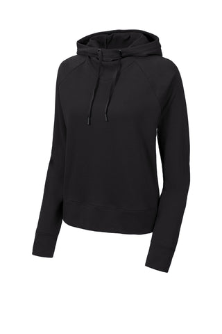 Sport-Tek Ladies Lightweight French Terry Pullover Hoodie (Black)