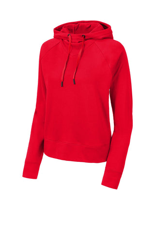 Sport-Tek Ladies Lightweight French Terry Pullover Hoodie (True Red)