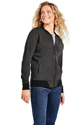 Sport-Tek Ladies Lightweight French Terry Bomber (Black)