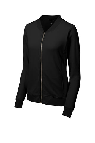 Sport-Tek Ladies Lightweight French Terry Bomber (Black)