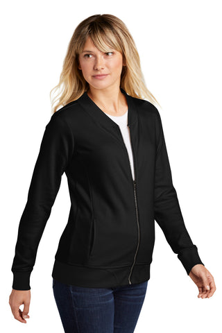 Sport-Tek Ladies Lightweight French Terry Bomber (Black)