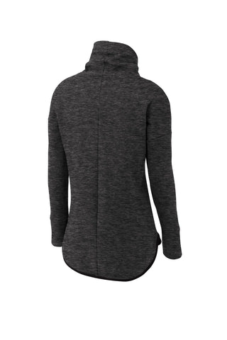 Sport-Tek Ladies Triumph Cowl Neck Pullover (Black Heather)