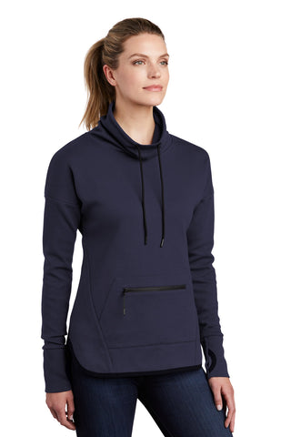 Sport-Tek Ladies Triumph Cowl Neck Pullover (Navy)