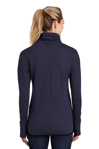 Sport-Tek Ladies Triumph Cowl Neck Pullover (Navy)