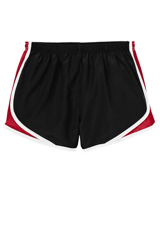 Sport-Tek Ladies Cadence Short (Black/ True Red/ White)