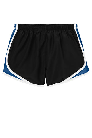 Sport-Tek Ladies Cadence Short (Black/ True Royal/ White)