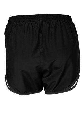 Sport-Tek Ladies Cadence Short (Black/ White/ Black)