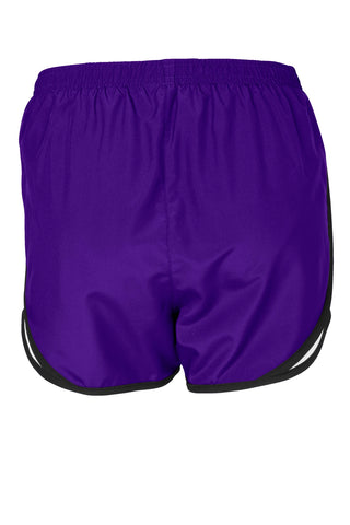 Sport-Tek Ladies Cadence Short (Purple/ White/ Black)