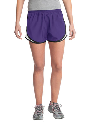 Sport-Tek Ladies Cadence Short (Purple/ White/ Black)