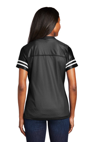 Sport-Tek Ladies PosiCharge Replica Jersey (Black/ White)