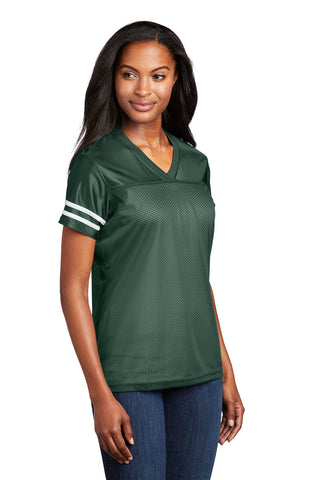 Sport-Tek Ladies PosiCharge Replica Jersey (Forest Green/ White)